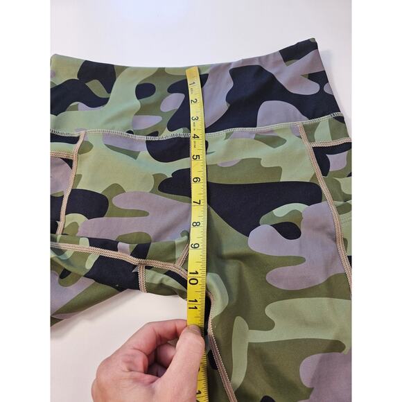 Zyia 6-8 side pocket green camo camoflauge leggings active running gym ankle - Picture 6 of 8
